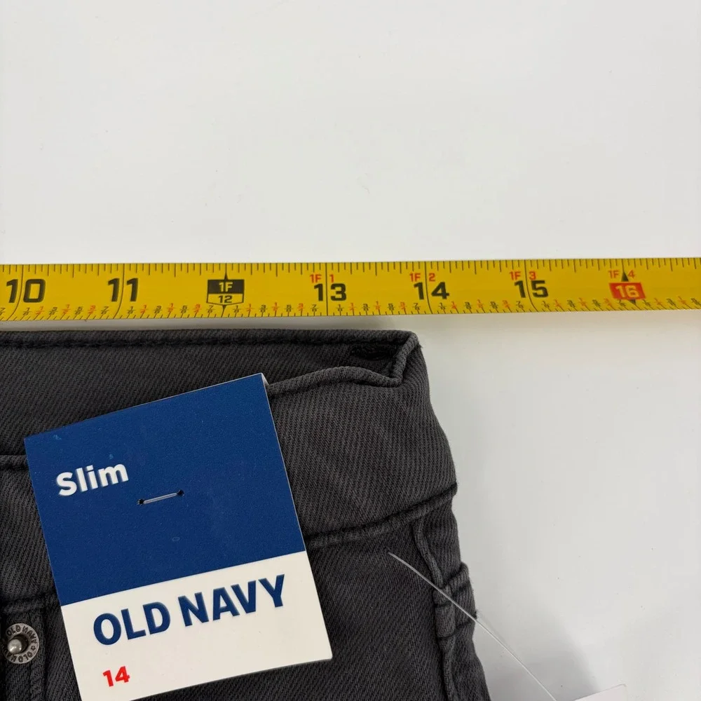 Old Navy Slim Jeans Kids 14 Bundle Denim Blue Char Black Stretch Casual School